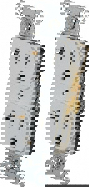 Straight Blade Duplex Receptacle: NEMA 5-20R, 20 Amps, Self-Grounding